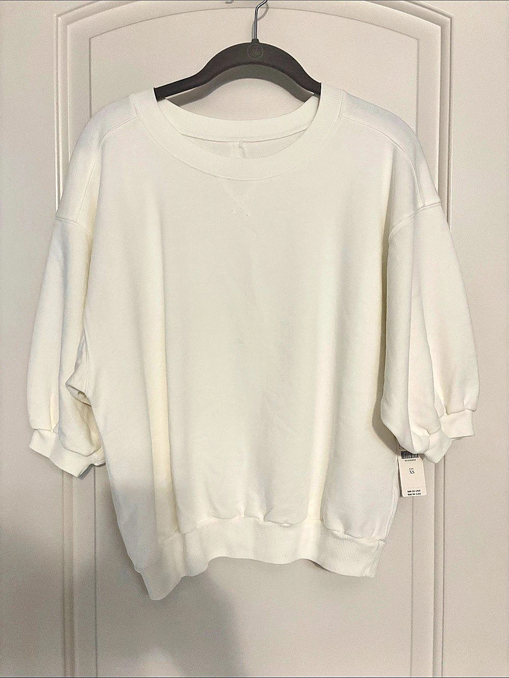 PILCRO Niki cotton bubble sweatshirt White XS
